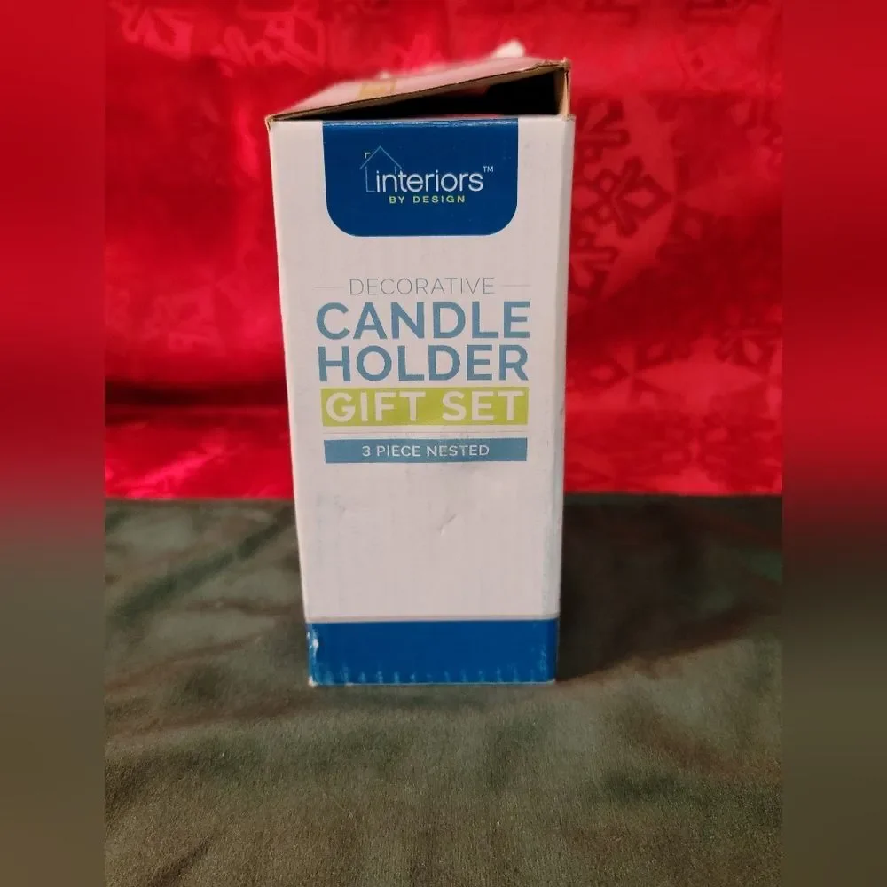 BNIB Candle Holder 3 Piece Nested Interiors Decorative Set
